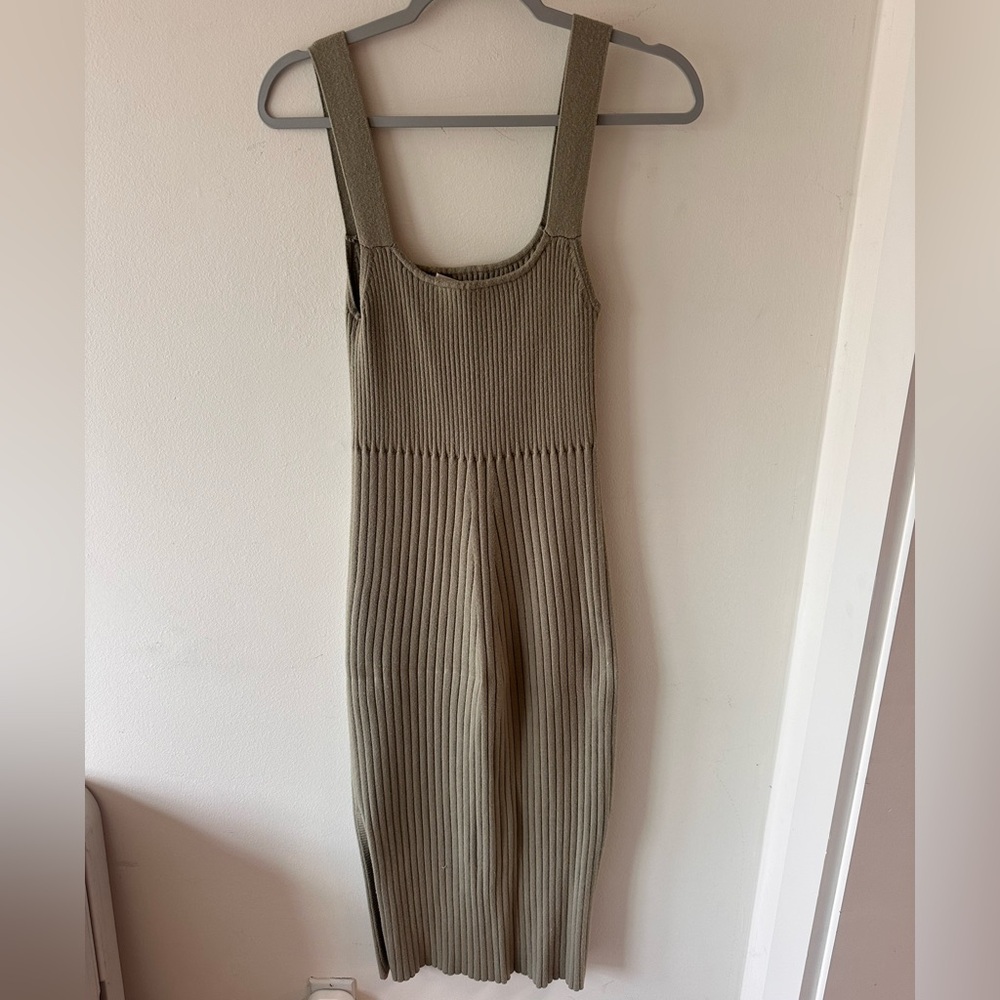 Wayf Sage Green Knit Dress